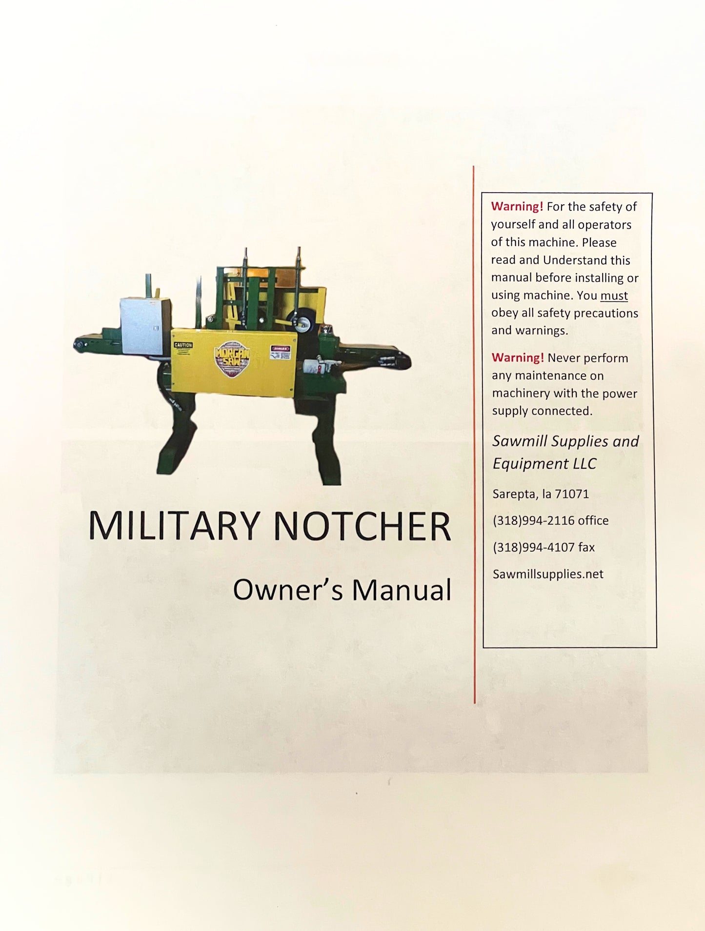 Military Notcher Manual
